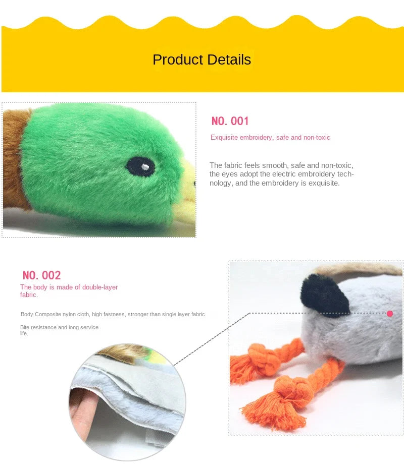 Squeak Toys with Fleece Material