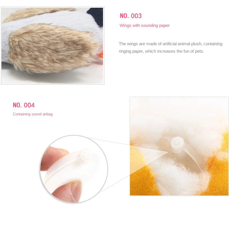 Squeak Toys with Fleece Material